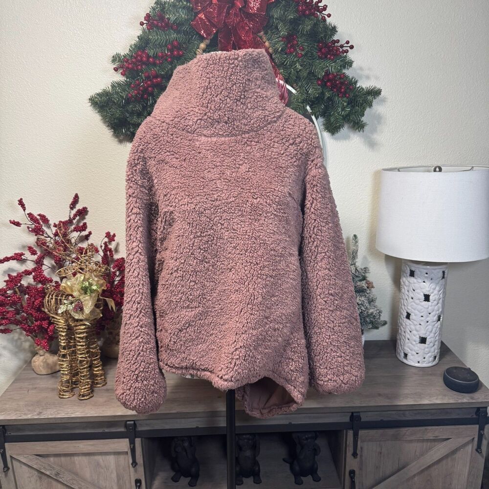 Lululemon Warmth Restore Fleece Mauve aPullover Women's 6 Sherpa Outerwear Cozy